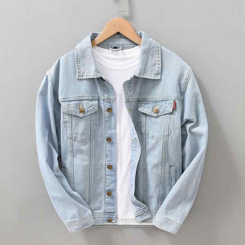 デニムジャケット メンズ Gジャン ライトブルー コットン 日系ワークスタイル ブルゾン(x2)