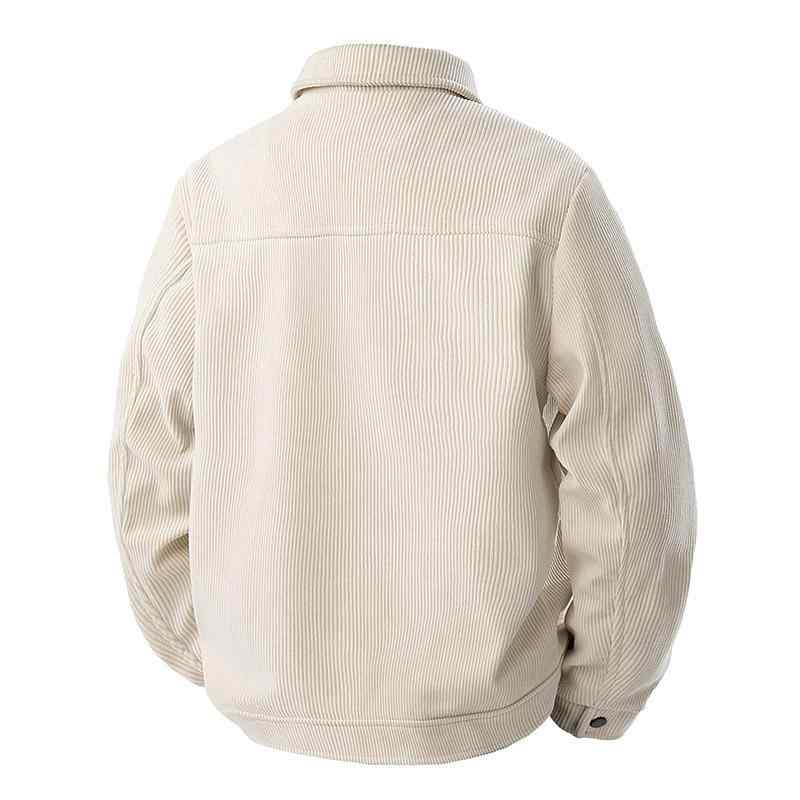 Other - ジャケット メンズ トップス 春秋 翻襟 ポリエステル 無地 ゆったり 黒/カーキ/ベージュ系 M/L/XL/2XL/3XL/4XL/5XL展開