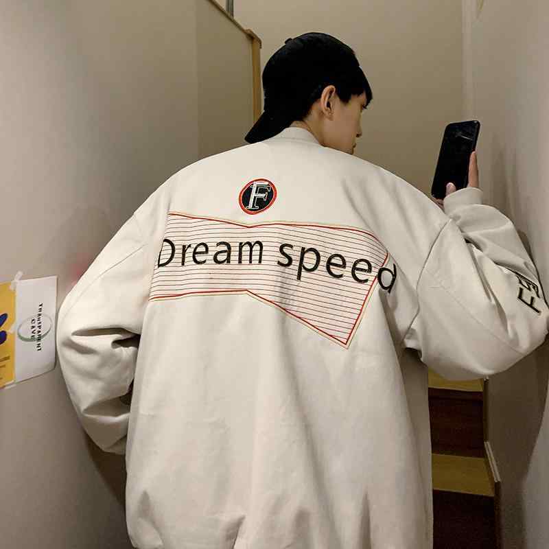 ジャケット メンズ ヴィンテージ 野球服 オーバーサイズ アメリカン レトロ レーシング服 アウター 刺..