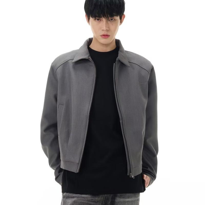 戶外衣著 - ジャケット メンズ 男性用 美シルエット ショート丈 テーラードジャケット ゆったりサイズ カジュアルスタイル グレー ブラック 耐摩耗 防風