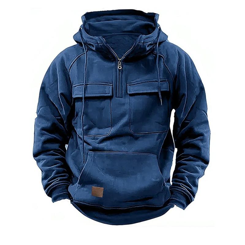 パーカー メンズ 秋冬 プルオーバー スポーツ ウェア フード付き ポリエステル 無地 厚手 ダークグレー ブラック ブルー ピンク系 カーキ グリーン