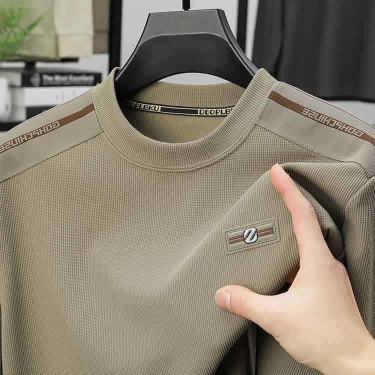 Tシャツ メンズ 長袖 トレーナー カットソー 薄手 ラウンドネック プルオーバー 紳士 春 トップス ゆったり 無地 ドロップショルダー 普段使い