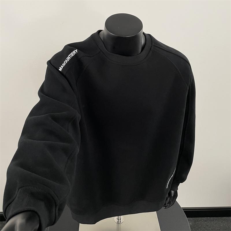 トレーナー メンズ 男性用 スウェット 秋冬 トップス プルオーバー 丸首 ポリエステル 普段使い リラックス ウェア 部屋着 カジュアル スタイル グレー ブラック ネイビー(x2)