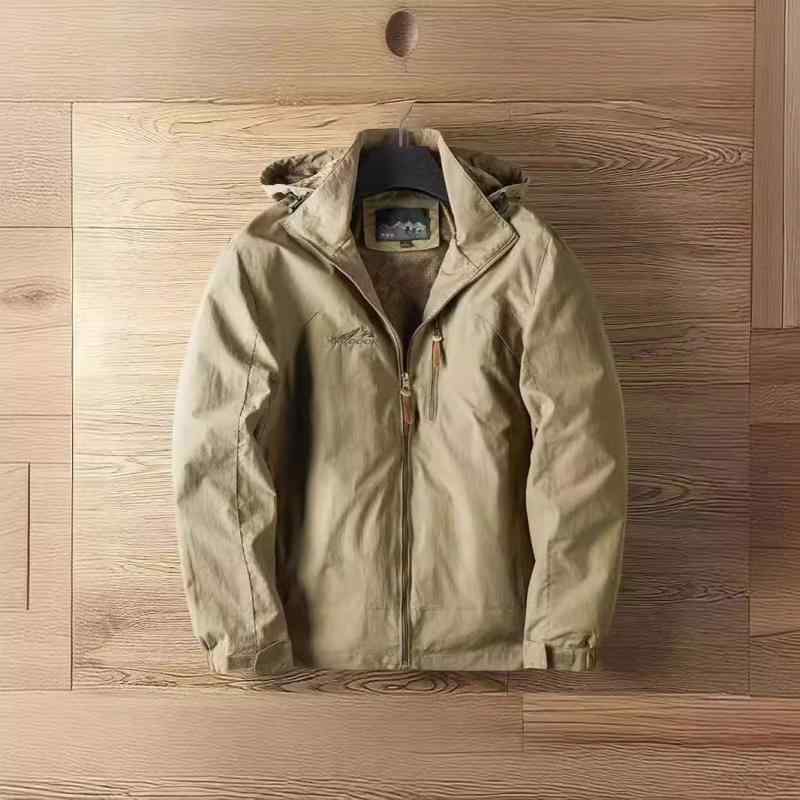 ジャケット メンズ 男性用 防風 アウター ブルゾン ジャンパー 登山服 アウトドア スポーツ ウェア 撥水 立襟 フード付き カーキ 緑 紺色 黒 グレー・商品カテゴリ: ジャケット・スタイル: ベーシック・対象: 24～35歳.若者.成人・襟の形: 立ち襟・フィットタイプ: ルーズ・前立て: ジッパー・フード: あり・厚さ: 薄手・柄: -・素材: タスロン.ナイロン・カラー: カーキ.アーミーグリーン.ダークブルー.ブラック.グレー・サイズ: M.L.XL.2XL.3XL.4XL.5XL・対象シーズン: オールシーズン・素材機能: 防風