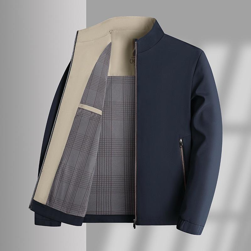 ジャケット 男性用 紳士服 カジュアルジャケット ブルゾン スタンドカラー 多ポケット 防風 春秋 薄手 ポリエステル ブラック カーキ ネイビー グリーン・素材: ポリエステル・スタイル: ビジネス・カテゴリ: ジャケット・対象: メンズ・ネックライン: スタンドカラー・フィット: レギュラー・フロント: ジッパー・フード: なし・厚さ: 薄手・柄: 無地・袖丈: 長袖・着丈: レギュラー丈・裾形状: ラウンド・ポケット: 複数・色: ブラック.カーキ.ネイビー.ダークグリーン・サイズ: M.L.XL.2XL.3XL.4XL・袖タイプ: レギュラー