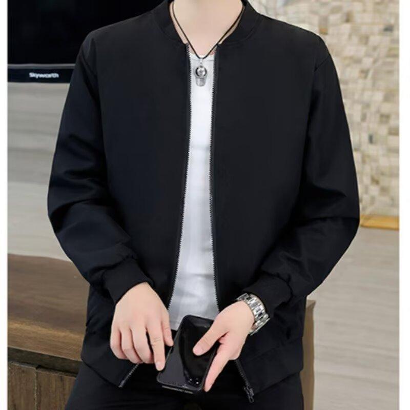 ジャケット メンズ 男性用 アウター ブルゾン 秋冬 高見え 無地 ルーズフィット カジュアル ストリート ブラック ホワイト