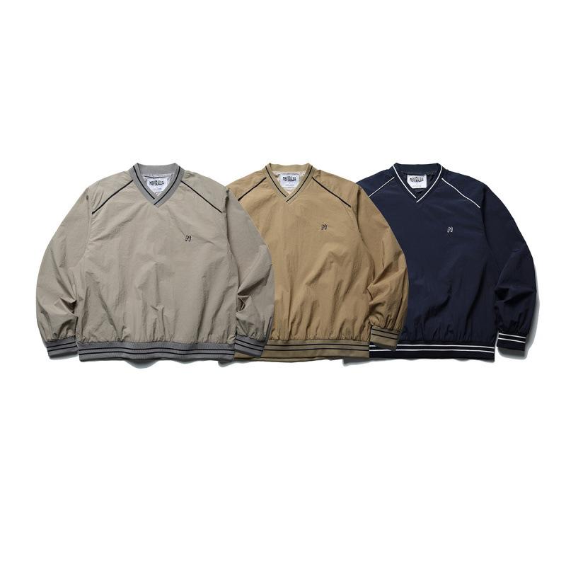 スウェット メンズ 男性用 アウトドア 速乾 軽量 クルーネック プルオーバー トップス 錦綸 ナイロン リブ裾 ミディアムグレー カーキ ネイビー 秋