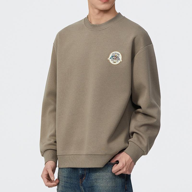 スウェット メンズ 男性用 裏起毛 トップス 秋冬 長袖 プリント 美式 レトロ トレーナー ゆったり ブラ..