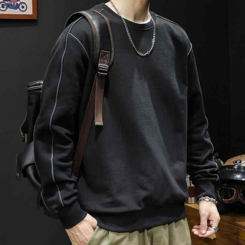 スウェット メンズ 秋冬 裏起毛 トップス 長袖 コットン トレーナー カットソー 大きいサイズ ゆったり 普段使い 部屋着 ブラック 黒 グレー(x2)