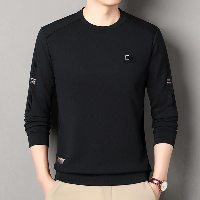 トレーナー メンズ 薄手 春秋 プリント 長袖 Tシャツ カットソー プルオーバー リネン混紡 ゆったり トップス カジュアル 紳士 ビジネス 普段使い グレー グリーン