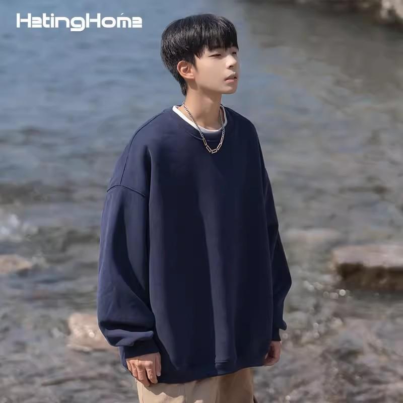 スウェット メンズ トレーナー カットソー 長袖 プルオーバー クルーネック コットン ゆったり 手描き..