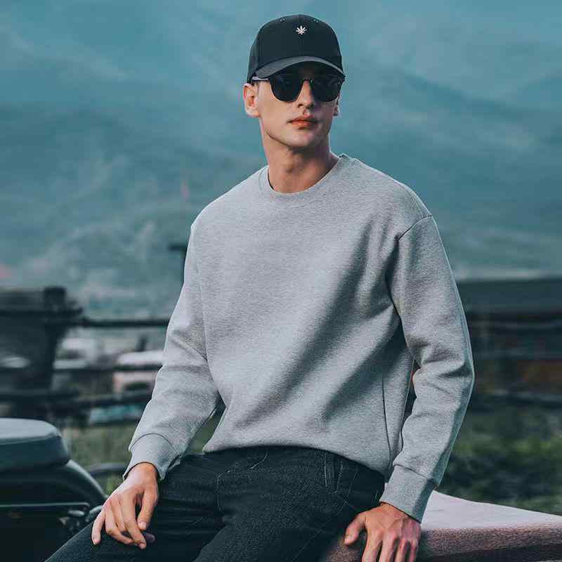 スウェット メンズ 男性用 トップス プルオーバー トレーナー 長袖 無地 ラウンドネック カットソー コ..