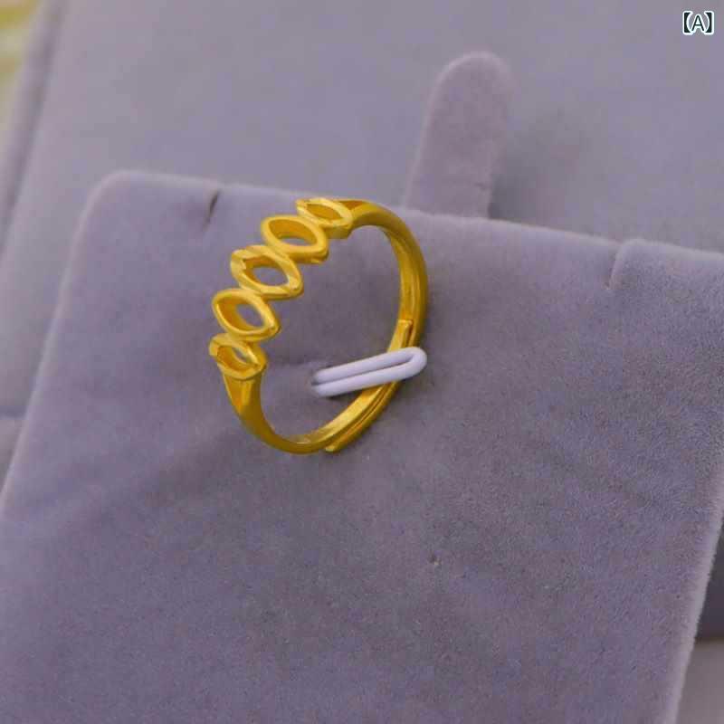 指輪 メンズ レディース リング 古法 電気メッキ加工 ゴールド 菱形 金花 桃 皇冠 蝶 麻の葉 菊 四葉 クローバー 福 素圈 光面 古法 流星 満天星 龍 宝石 エメラルド ルビー