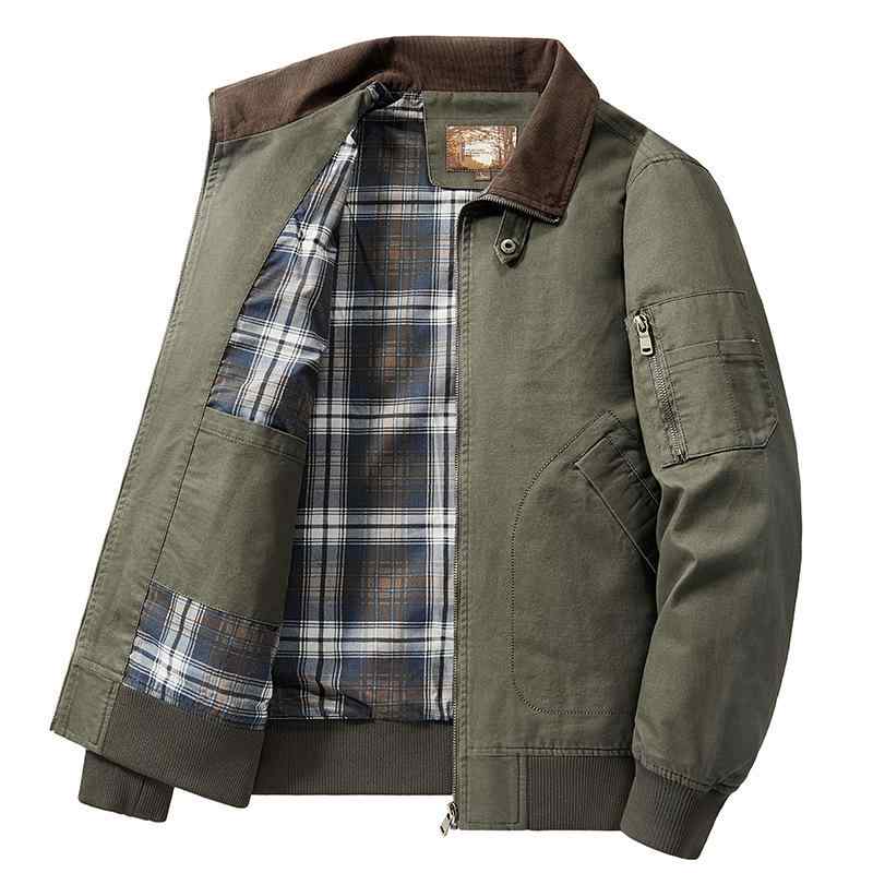 ジャケット 男性用 MA-1フライトジャケット ウォッシュドコットン ブルゾン ミリタリー スタンドカラー 春秋 多ポケット ワーク カジュアル 普段使い ブラック カーキ ベージュ
