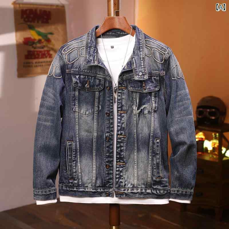 ジャケット メンズ 男性用 デニムジャケット Gジャン ブルゾン 春秋 アウター トッ...