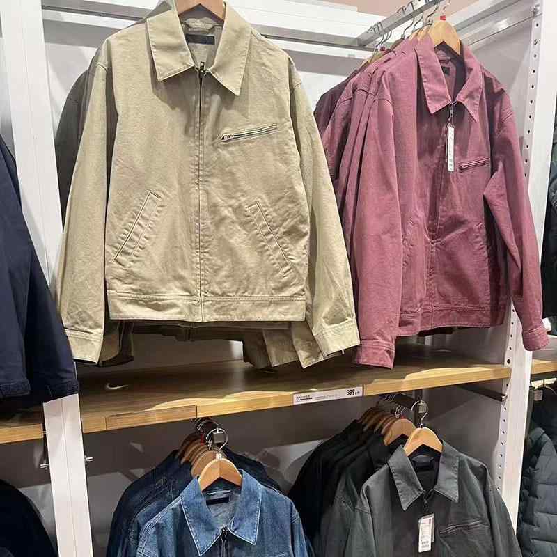 ジャケット 男性用 女性用 ブルゾン デニム コーデュロイ ライトアウター ラペル ジップアップ 無地 ゆったり 長袖 ベージュ パープル ブルーグレー S M L XL 2XL 秋・素材: 灯芯绒.兔毛.ポリエステル繊維・カテゴリ: カジュアルスーツ・スタイル: 流行・対象: 青少年.成人（男性）・ネックライン: 襟付き・フィット: ゆったり・前立て: ジッパー・フード: 有り・厚さ: 薄手・柄: 無地・袖丈: 長袖・袖のタイプ: レギュラー・色: ベージュ.紫.水色.ダークグレー・サイズ: S.M.L.XL.2XL・ポケット: サイドシームポケット・着方: アウター