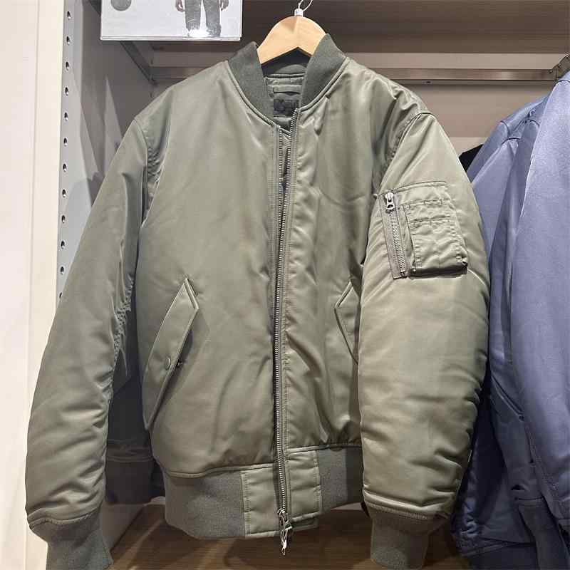 ジャケット メンズ レディース ミリタリー フライトジャケット 中綿 あったか 防寒 防水 アウター 無地 スタンドカラー 秋 普段使い 部屋着 アウトドア