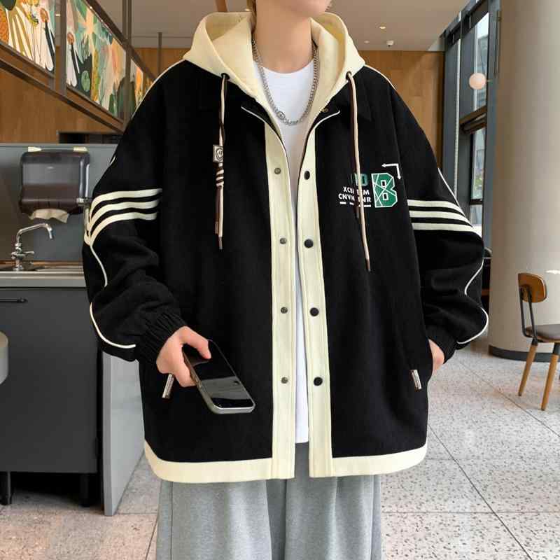 ジャケット メンズ 秋冬 ライトアウター 高校生 中学生 大学生 コーデュロイ 防寒 ミリタリー カジュアル ベージュ ブラック グリーン