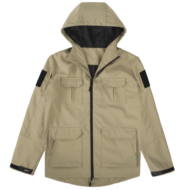 ジャケット 男性用 マウンテンパーカー 大きいサイズ ゆったり フード付き 防風 多ポケット アウター ウェア 秋冬 ブラック カーキ 軍緑 紫色