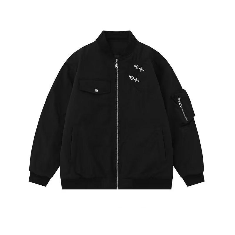 ジャケット 男性用 フライトジャケット ミリタリー ワークジャケット カジュアル バイク 秋冬 赤 黒