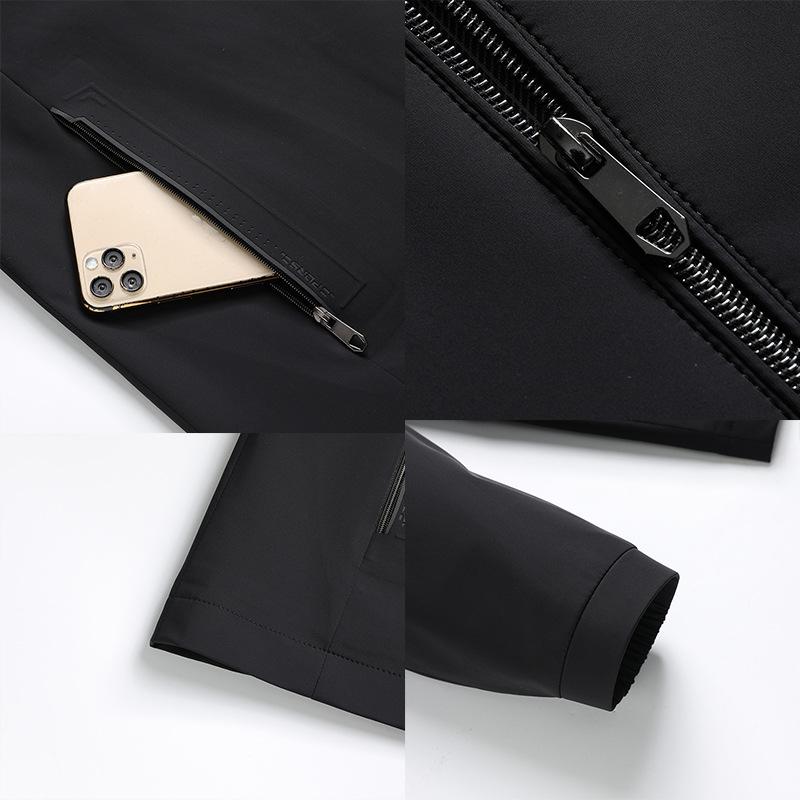 ジャケット メンズ 男性用 春秋 薄手 ビジネス 紳士服 アウター 取り外し可能 フード付き 無地 黒 紺 ..