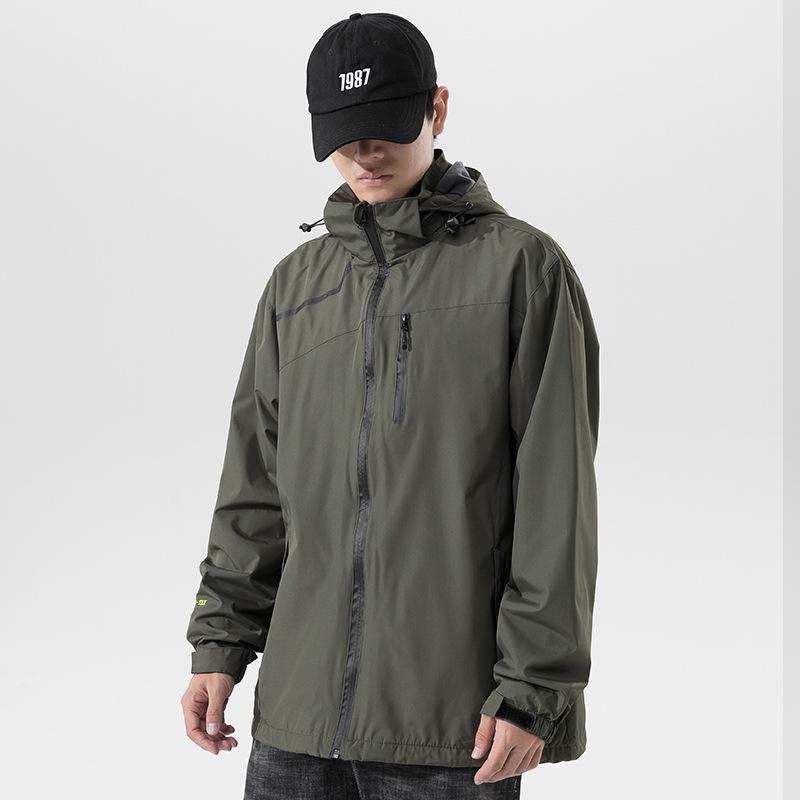 ジャケット メンズ アウトドア 秋冬 厚手 防寒 防風 撥水 登山 ジャンパー ブルゾン アウター 大きいサイズ ゆったり 黒 カーキ オフホワイト