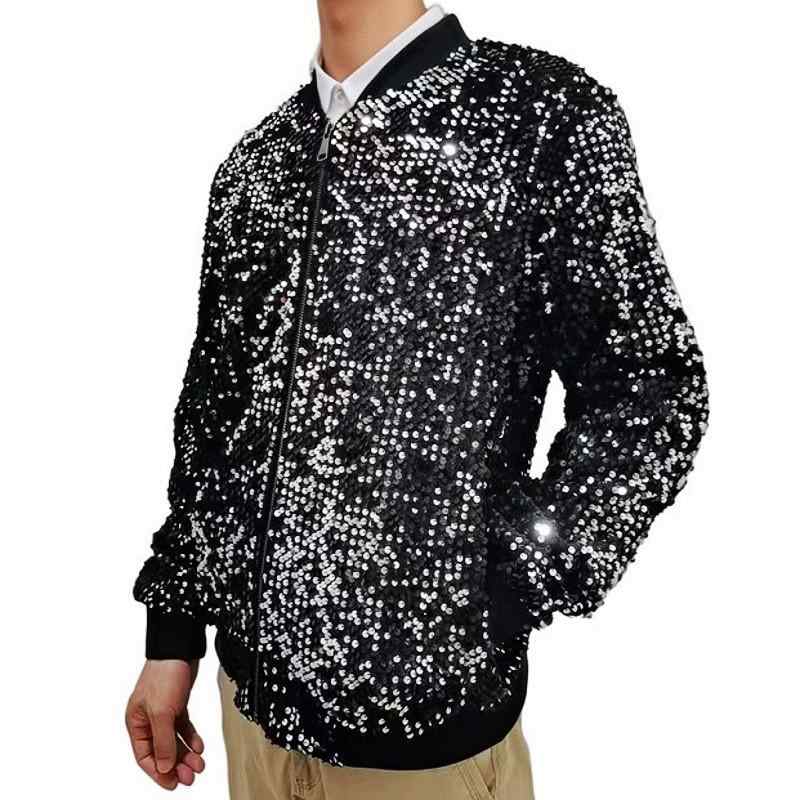 ジャケット 男性用 ブルゾン スパンコール 光沢 スタジャン アウター 春秋 黒白 配色 ポリエステル・素材: ポリエステル・カテゴリ: ジャケット・スタイル: ストリート・対象: 24～35歳・襟の形: スタンドカラー・フィット: ゆったり・フロント: ジッパー・フード: なし・・柄: -・在庫: あり・対象年齢: 成人・対象: メンズ・生地: スパンコール・裏地: ポリエステル・シーン: デイリー・ディテール: 配色・裾の形状: ストレート・加工技術: 刺繍・着丈: レギュラー・着方: アウター・袖丈: 長袖・カラー: ブラック.ホワイト・サイズ: S.M.L.XL.XXL・袖のタイプ: レギュラー