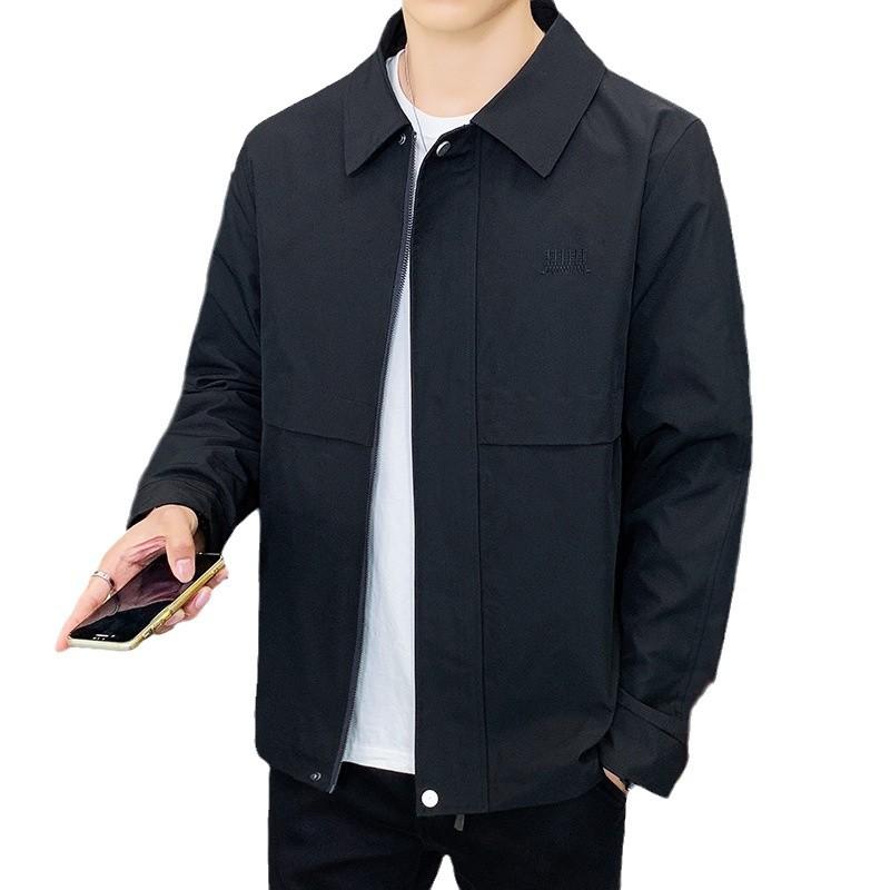其它 - ジャケット 男性用 紳士服 ブルゾン 秋冬 暖かい 裏起毛 襟付き ブラック カーキ アーミーグリーン