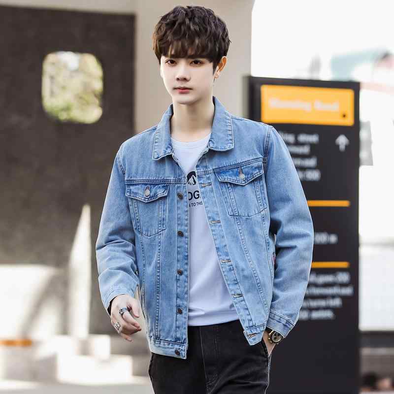 デニムジャケット メンズ Gジャン ブルゾン アウター トップス 長袖 浅ブルー デニムブルー ブラック 防風 春秋