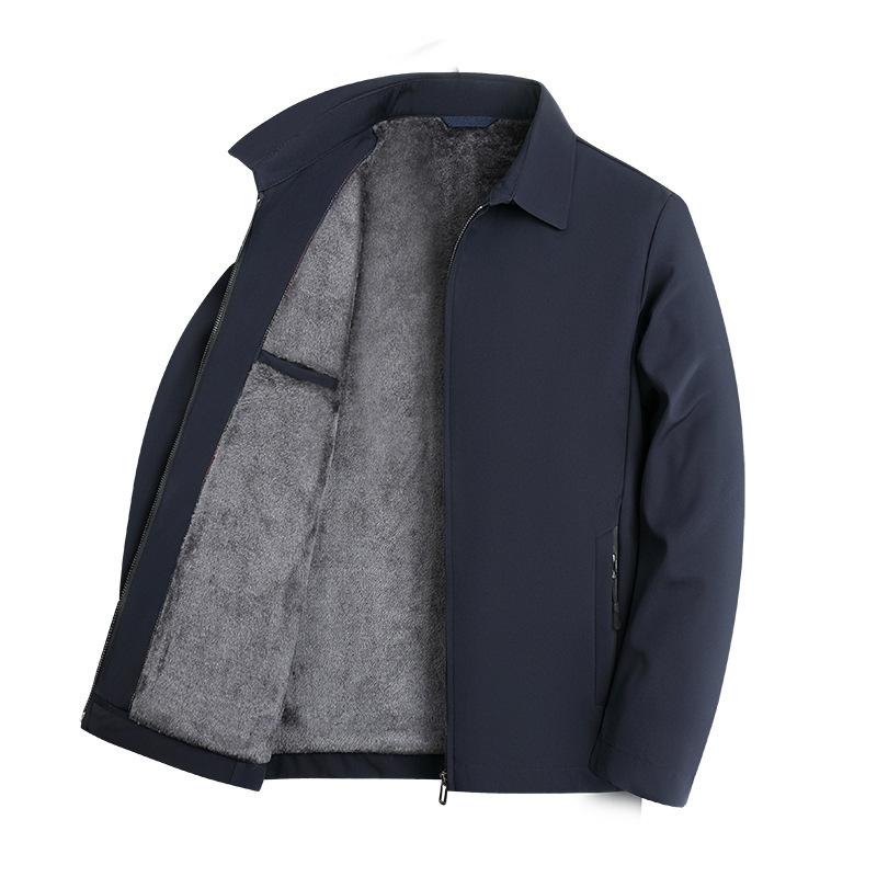 ジャケット メンズ 男性用 シニア 防風 紳士服 秋冬 アウター ジャンパー ブルゾン 厚手 裏起毛 あったか 暖かい 多ポケット 普段使い