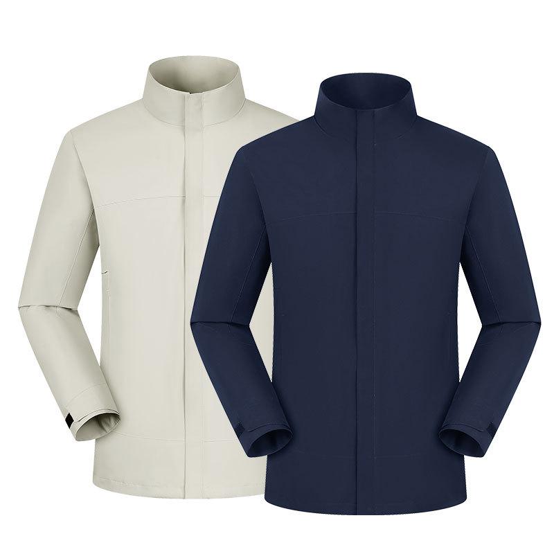 ジャケット 男性用 撥水 防風 静電気防止 ワークウェア ジャンパー アウター ポリエステル ネイビー グレー ブラック 秋冬