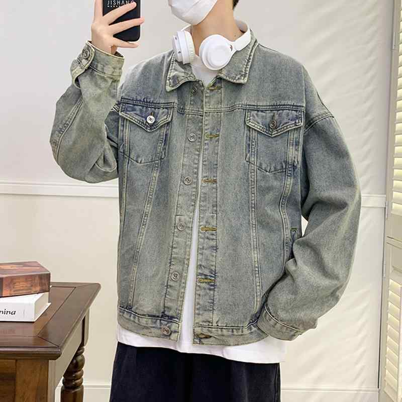 デニムジャケット メンズ Gジャン ブルゾン 男性用 秋 春 デニム 綿 耐摩耗性 レトロ ブルー・項目名: カテゴリ・値: ジャケット・項目名: スタイル・値: アメリカンカジュアル・項目名: 対象年齢・値: 18-24歳.成人・項目名: 襟・値: レギュラーカラー・項目名: フィット・値: ルーズ・項目名: 前立て・値: シングルブレスト・項目名: フード・値: なし・項目名: 厚さ・値: 普通・項目名: 柄・値: 無地・項目名: 素材・値: デニム・項目名: 主な素材・値: 綿50.6%・項目名: 裏地・値: ポリエステル29.4%・項目名: 適用シーン・値: カジュアル・項目名: ディテール・値: プリント・項目名: 裾・値: ストレート・項目名: 加工・値: 防しわ加工・項目名: 着丈・値: レギュラー丈・項目名: ポケット・値: サイドシームポケット・項目名: 着用方法・値: アウター・項目名: 袖丈・値: 長袖・項目名: 袖のタイプ・値: 通常袖・項目名: カラー・値: ブルー・項目名: サイズ・値: S.M.L.XL.2XL・項目名: 機能性・値: 通気性.耐摩耗性