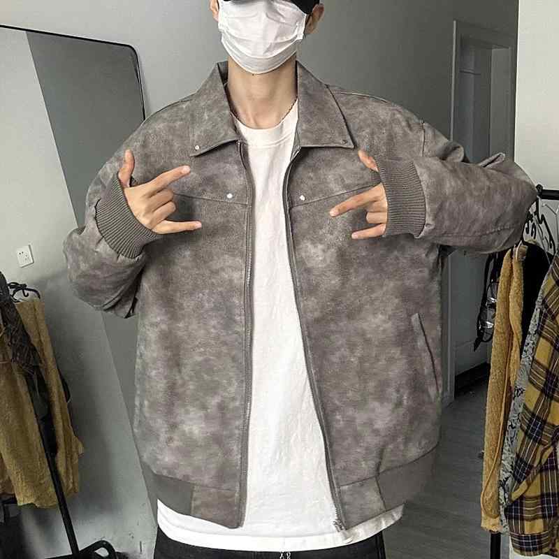 ジャケット 男性用 スエード ブルゾン スタジャン ライダース バイク アウター 秋冬 グレー カーキ ブラック