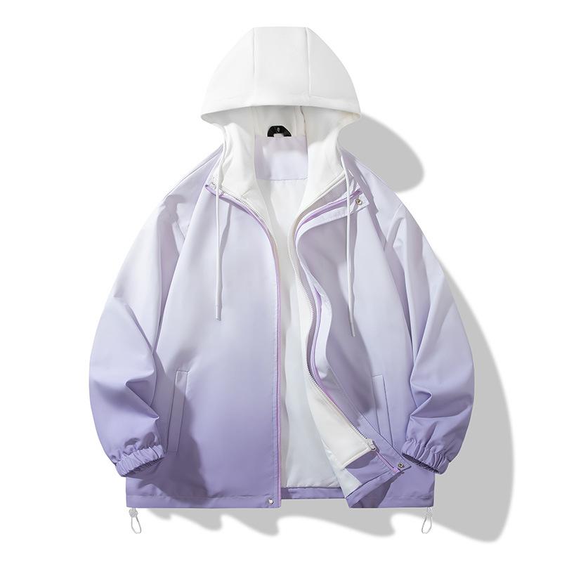 ジャケット メンズ 男性用 春秋 gradient グラデーション 立ち襟 ライトアウター ウインドブレーカー ..