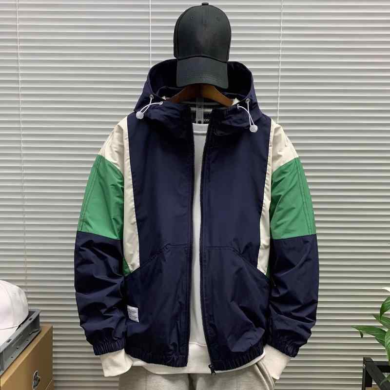 ジャケット メンズ ティーン 中学生 高校生 ブルゾン アウター 立襟 ポリエステル 普段使い 4シーズン ディープブルー オフホワイト・カテゴリ: ジャケット・スタイル: ストリート・対象年齢: 18-24歳・襟の形: スタンドカラー・シルエット: ルーズ・前立て: ジッパー・フード: なし・・柄: -・シーズン: オールシーズン・対象者: ティーン・・主素材: ポリエステル・主素材の含有量: 30%・シーン: カジュアル・ディテール: マルチポケット・裾: 布裾・着丈: レギュラー・ポケット: サイドシームポケット・着方: アウター・袖丈: 長袖・袖のタイプ: リブ袖・色: ダークブルー.オフホワイト・サイズ: S, M, L, XL, 2XL, 3XL