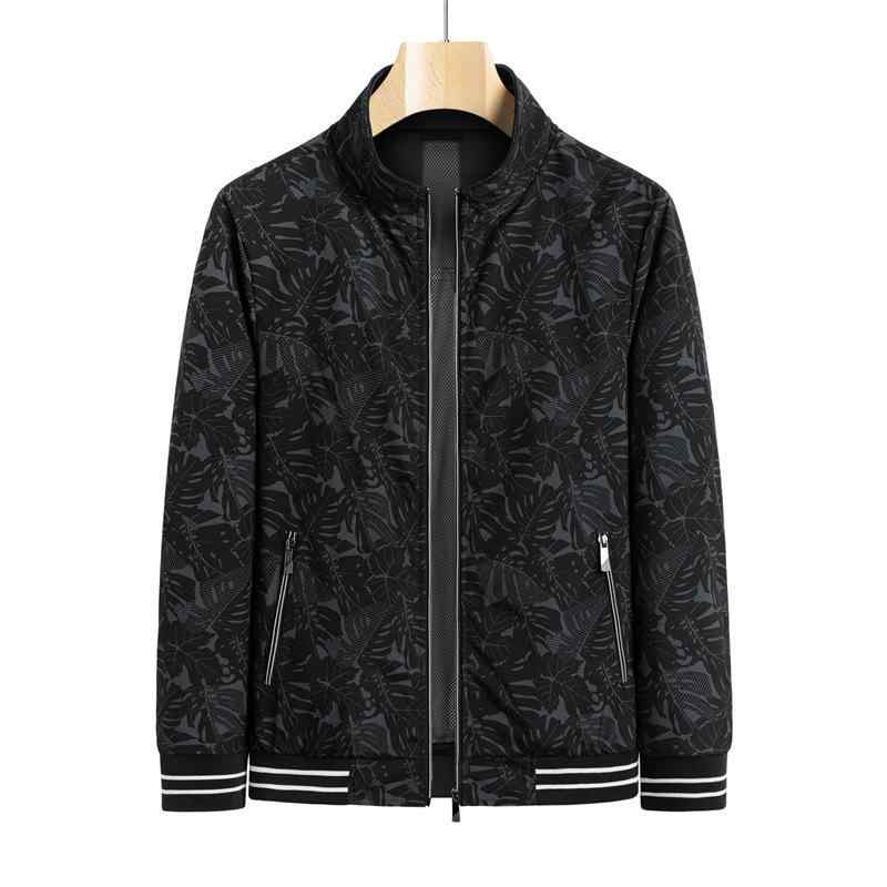 ジャケット 男性用 アウター 春秋 薄手 立襟 野球服風 プリント柄 耐摩耗 通気 防風 撥水 ポリエステル..