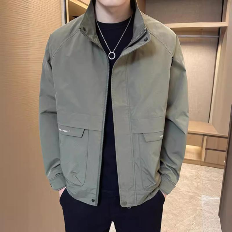 ジャケット メンズ ブルゾン スタンドカラー 男性用 アウター 春秋 耐摩耗 防風 多ポケット ゆったり ミリタリーテイスト カジュアル