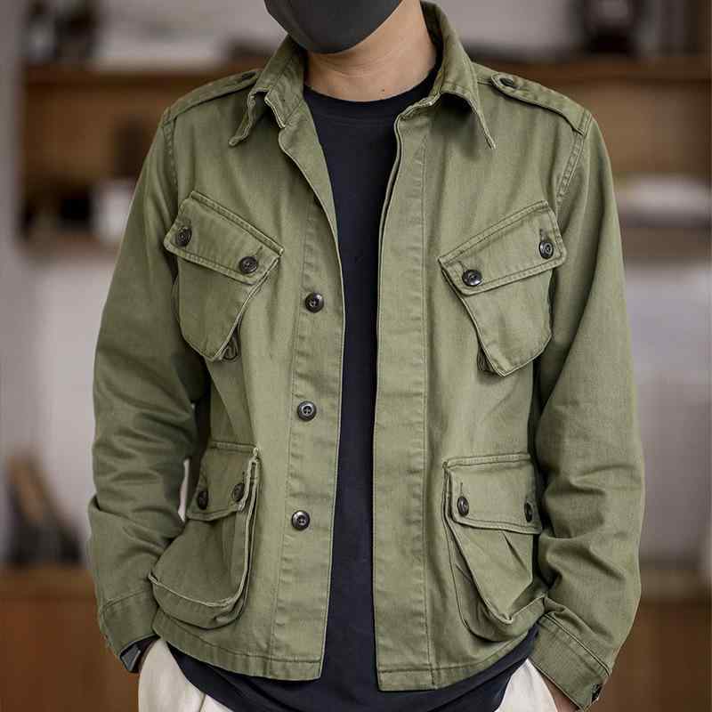 ジャケット 男性用 アウター 秋冬 耐摩耗性 ワークジャケット 多ポケット ミリタリースタイル ブルゾン カジュアルスタイル カーキ系・素材: 綿55%.化繊混紡・カテゴリ: ジャケット・スタイル: 韓国・対象: 若者・ネックライン: 襟付き・フィット: ゆったり・前立て: シングルブレスト・フード: なし・・柄: 無地・誤差範囲: 1-3cm・シーン: カジュアル・ディテール: 多ポケット・裾: ストレート・着丈: レギュラー・ポケット: フラップポケット・着方: アウター・袖丈: 長袖・袖: レギュラー・カラー: グリーン・サイズ: M.L.XL.XXL.XXXL・対象年齢: 成人・性別: メンズ