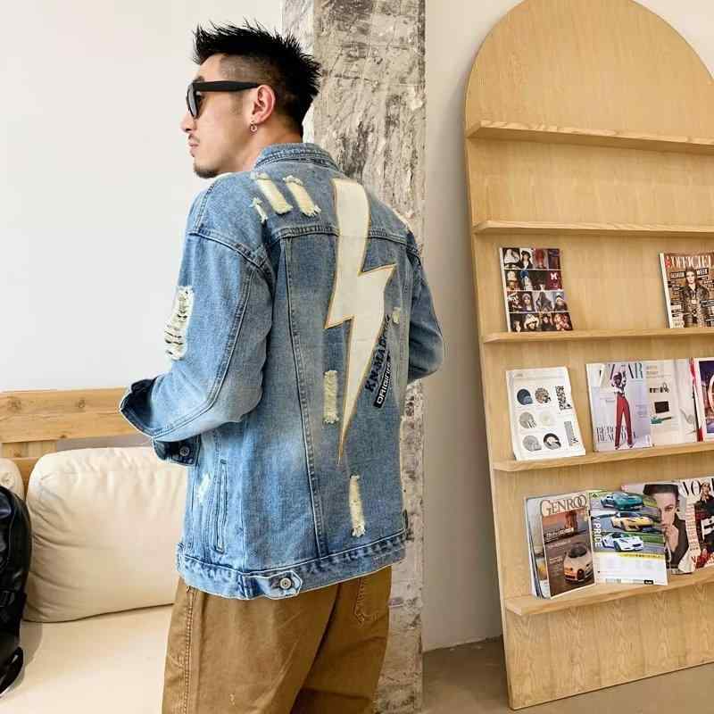 2個セットジャケット 男性用 デニム ウォッシュ加工 ゆったり 春秋 カジュアル ブルゾン トップス 長袖 M L XL 2L 3L 4L