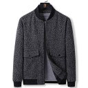 ジャケット メンズ 春秋 男性用 ウール コート スタジャン風 襟付き 普段使い ブラック グレー M L XL 2XL 3XL 4XL 5XL