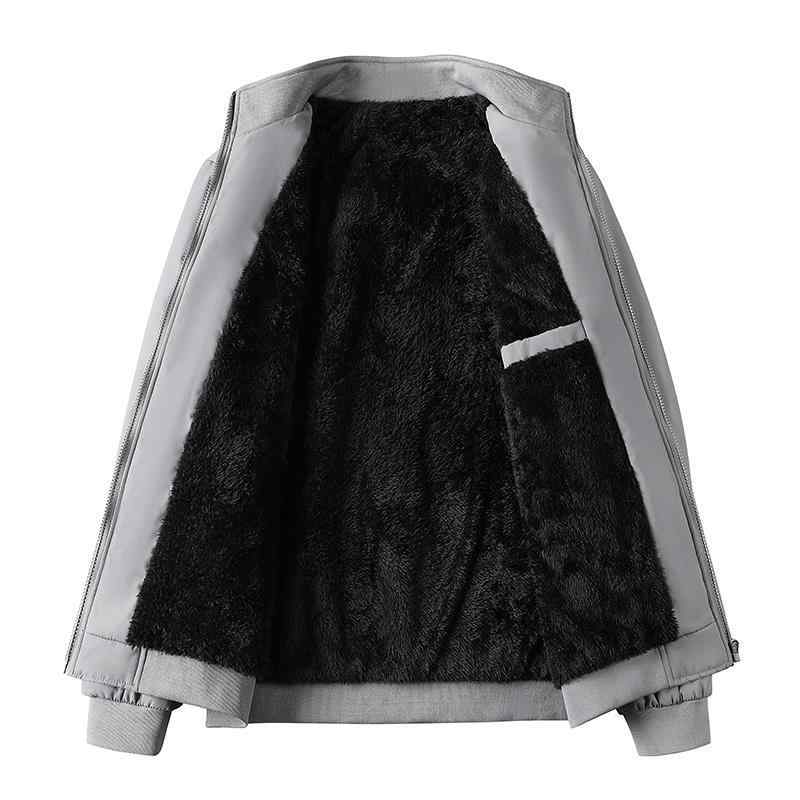 ジャケット メンズ 紳士服 アウター スタンドカラー 裏起毛 防寒着 ポリエステル ブラック グレー ブルー