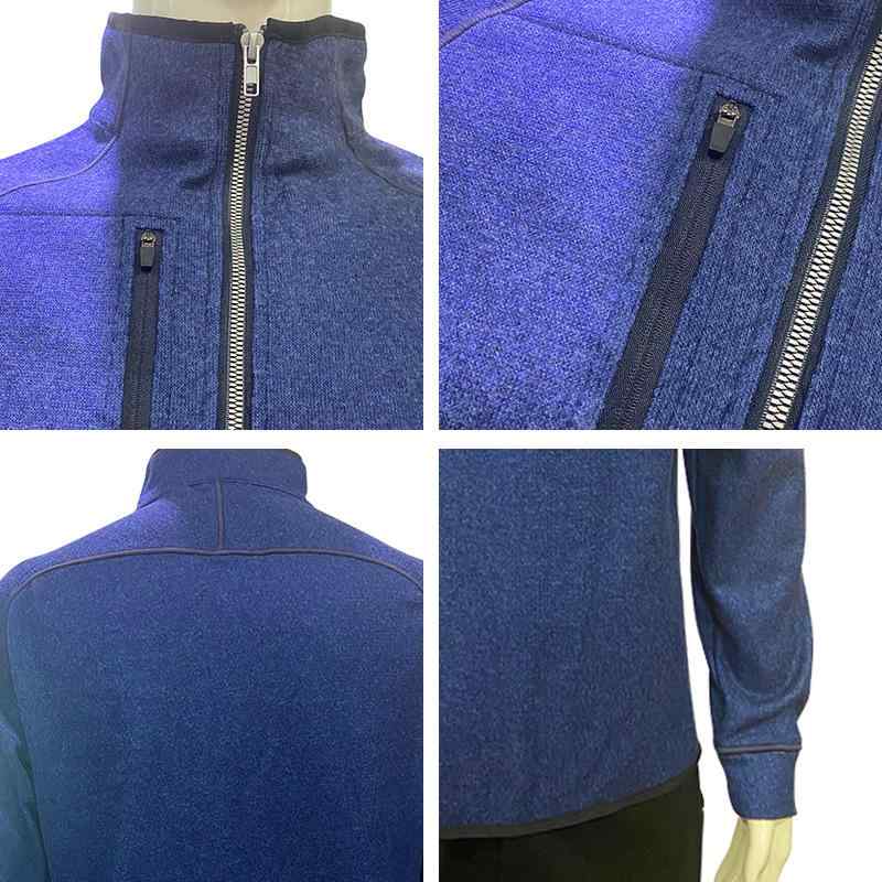 ジャケット メンズ 男性用 ジャージ トップス ブルゾン 秋冬 スポーツウェア アウトドア 運動着 長袖 ハーフジップ コットン ポリエステル カジュアル スポーティー 墨緑 ダークブルー コーヒー色(x20)