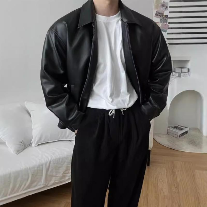 ジャケット メンズ 男性用 ブルゾン ジャンパー アウター 春秋 接触冷感 普段使い カジュアル ブラック