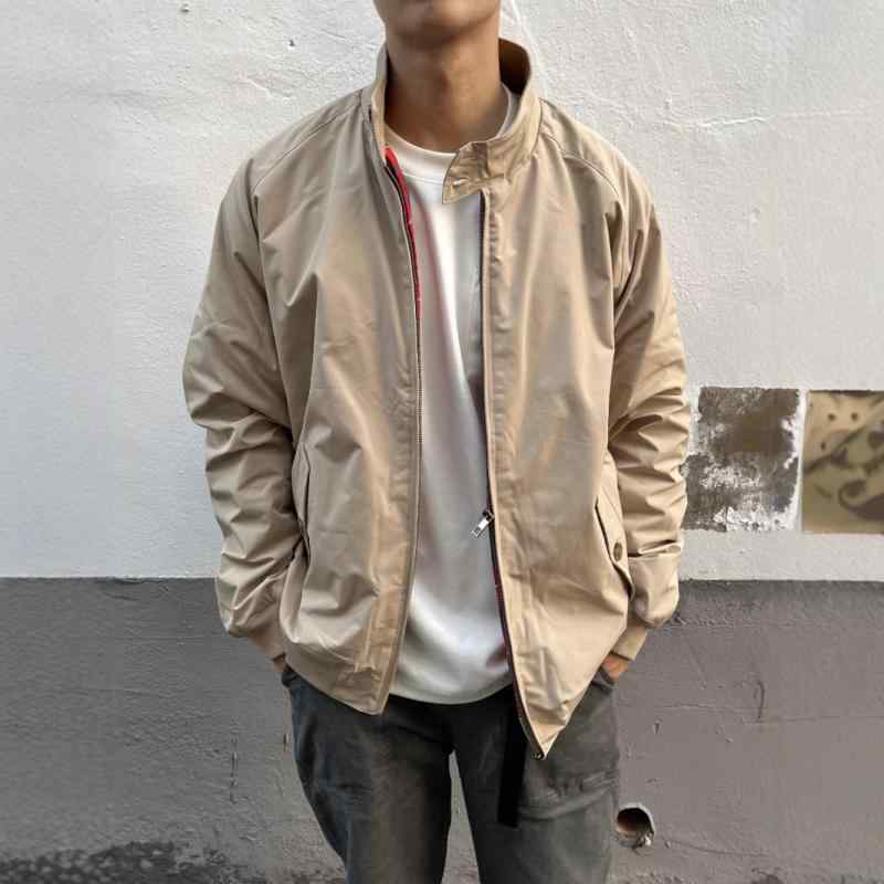 ジャケット メンズ 男性用 アメリカン レトロ 短丈 ハリントンジャケット 秋冬 無地 アウター 立襟 カジュアル ルーズフィット トップス