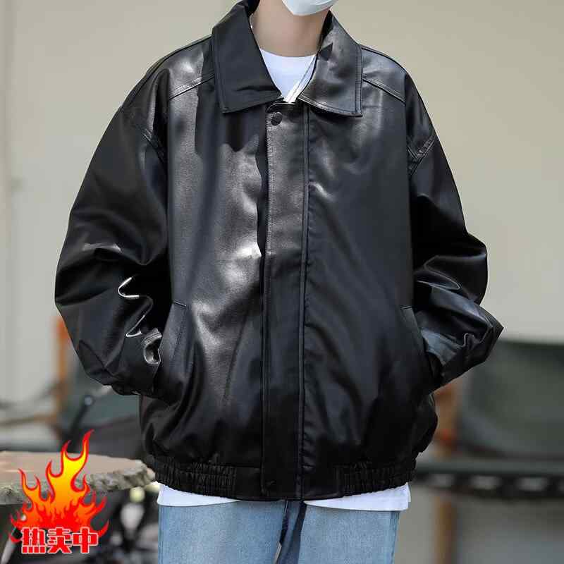 レザージャケット メンズ ブルゾン 春秋 ライダースジャケット アウター トップス 普段使い 合皮 ポリエステル ブラック ブラウン