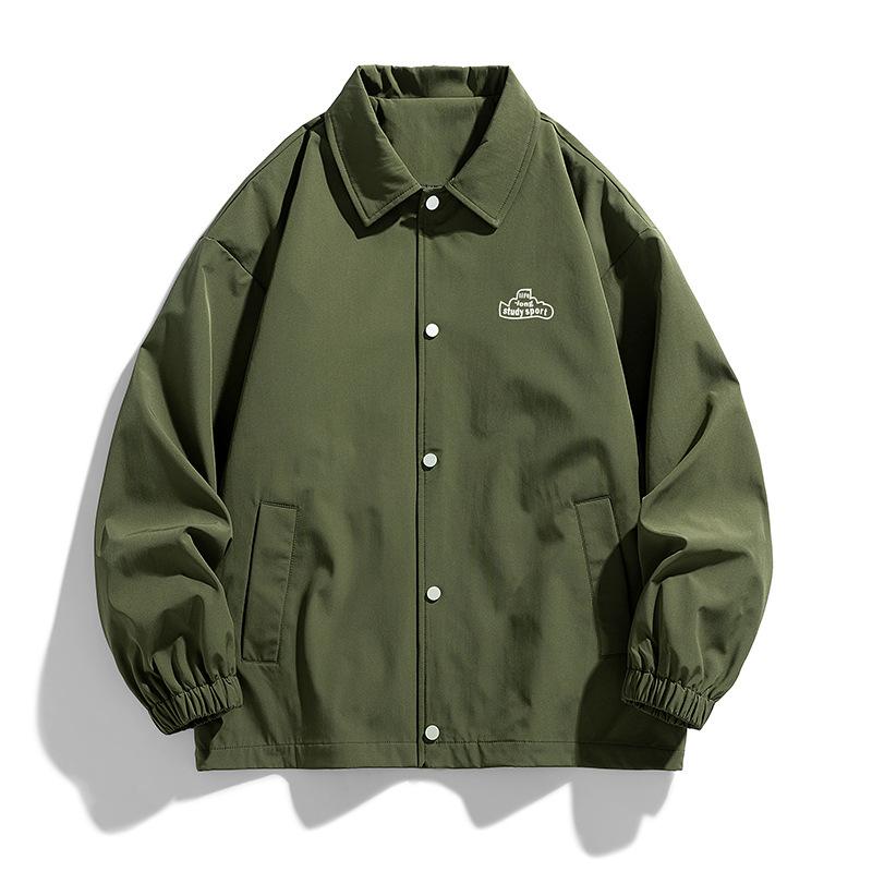 ジャケット メンズ 男性用 コーチジャケット 春秋 薄手 撥水 ゆったり アウトドア グレー ブラック ネイビー グリーン ブラウン
