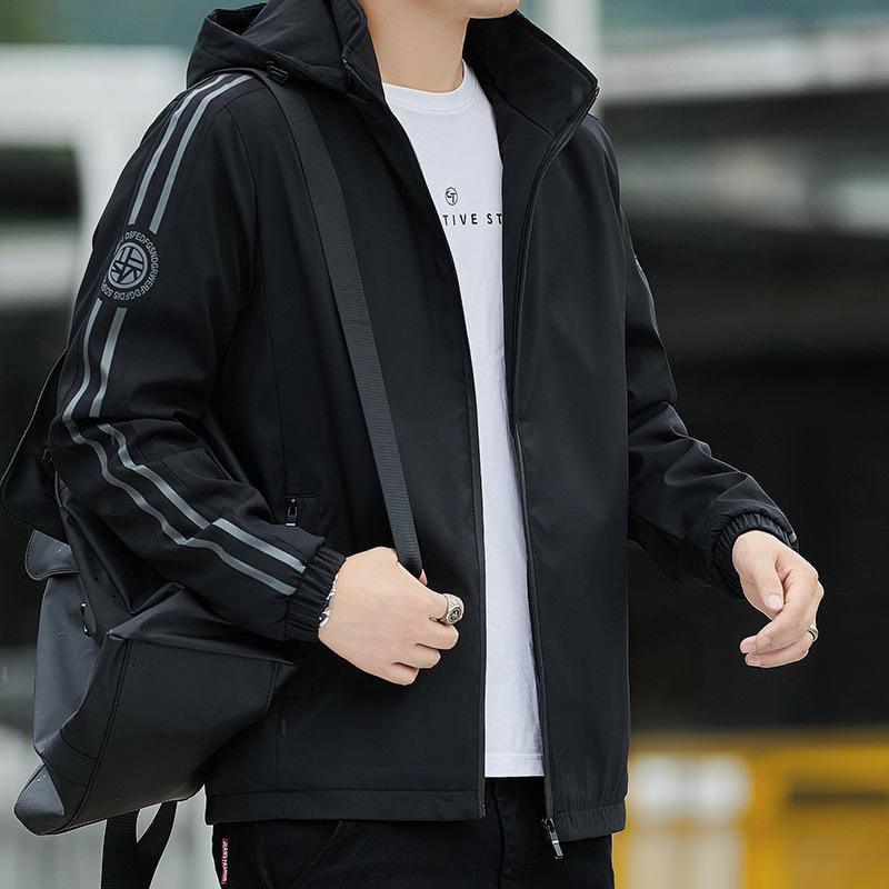 ジャケット メンズ 男性用 裏起毛 ブルゾン 秋冬 撥水 防寒 防風 あったか 普段使い カジュアル スポーティー ブラック グレー ネイビー