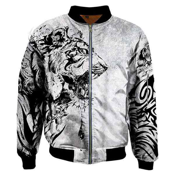 ジャケット 男性用 プリント柄 スポーツ カジュアル ジップアップ ブルゾン ポリエステル 普段使い 秋季 長袖