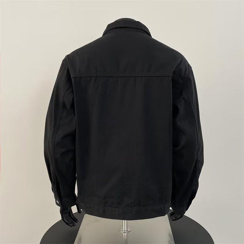 ジャケット メンズ デニムジャケット Gジャン 春秋 ブルゾン ゆったり ヴィンテージ風 レトロ カジュアル アメカジ ブラック ブルー グレー