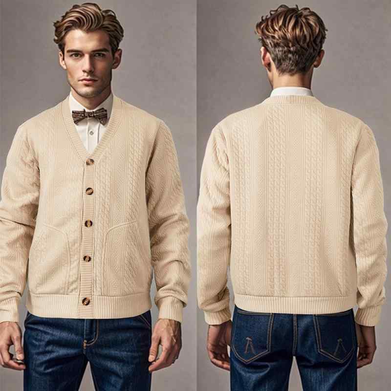 ジャケット メンズ 男性用 カーディガン 提花 ニット スリムフィット 無地 ポリエステル ブラック 紺色 ベージュ ライトグレー 春秋 カジュアル 長袖・商品カテゴリ: ジャケット・素材: ポリエステル95%・裏地: ポリエステル・スタイル: ブリティッシュ・対象年齢: 成人・対象: 男性・襟の形: ノーカラー・フィット: スリム・前立て: シングルブレスト・フード: なし・・柄: 無地・誤差範囲: 1〜3cm・シーン: カジュアル・ディテール: ジャカード・裾のデザイン: ラウンドヘム・着丈: レギュラー丈・ポケット: パッチポケット・着方: アウター・袖丈: 長袖・袖のタイプ: レギュラー・色: ブラック, ダークブルー, アプリコット, ライトグレー・サイズ: S, M, L, XL, XXL, XXXL・機能: 吸湿, 速乾, 高さ色落ち防止効果